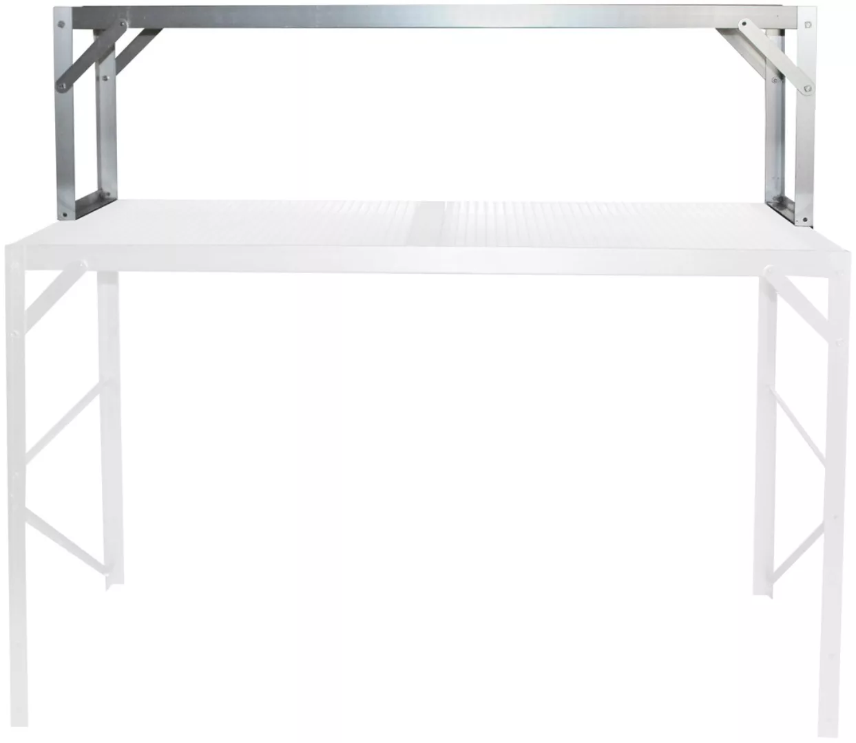 Vitavia Alu-Tischaufsatz mit HKP-Ablagefläche 121 cm x 39 cm Alu Blank günstig online kaufen