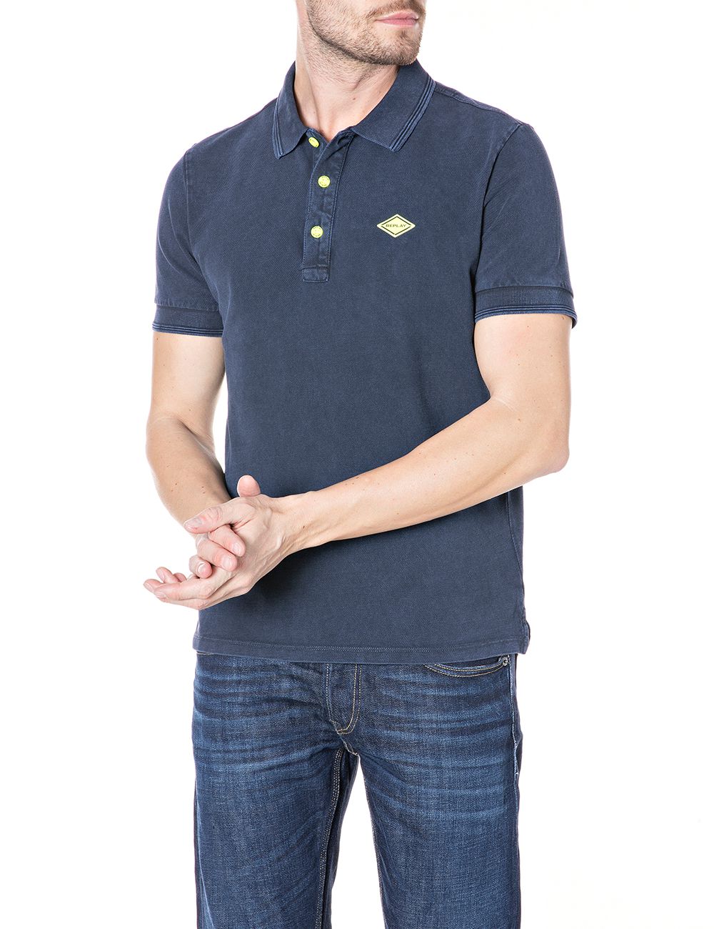 Replay Herren Poloshirt Garment Dyed günstig online kaufen