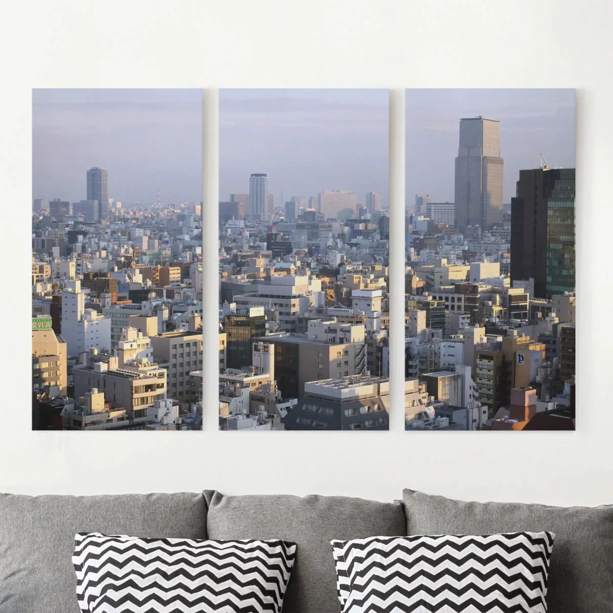 3-teiliges Leinwandbild Architektur & Skyline - Querformat Tokyo City günstig online kaufen