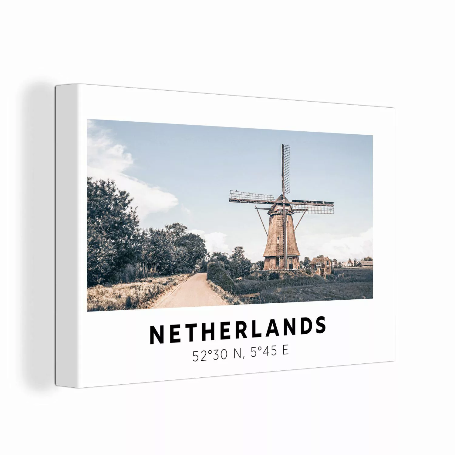 OneMillionCanvasses® Leinwandbild Niederlande - Windmühle - günstig online kaufen