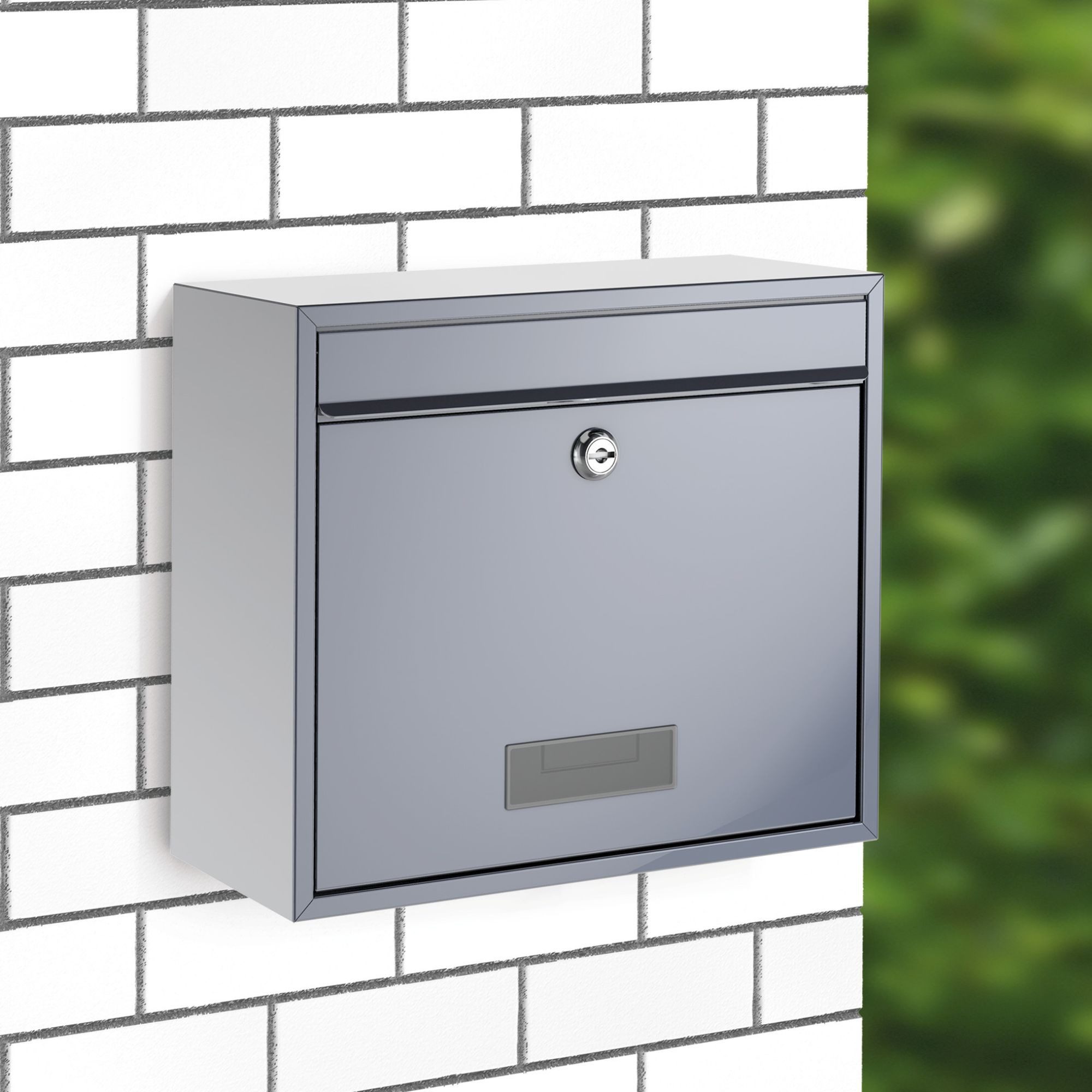 BASI Wandbriefkasten Wandbriefkasten (Spar-Set, 1-St), silber, günstig online kaufen