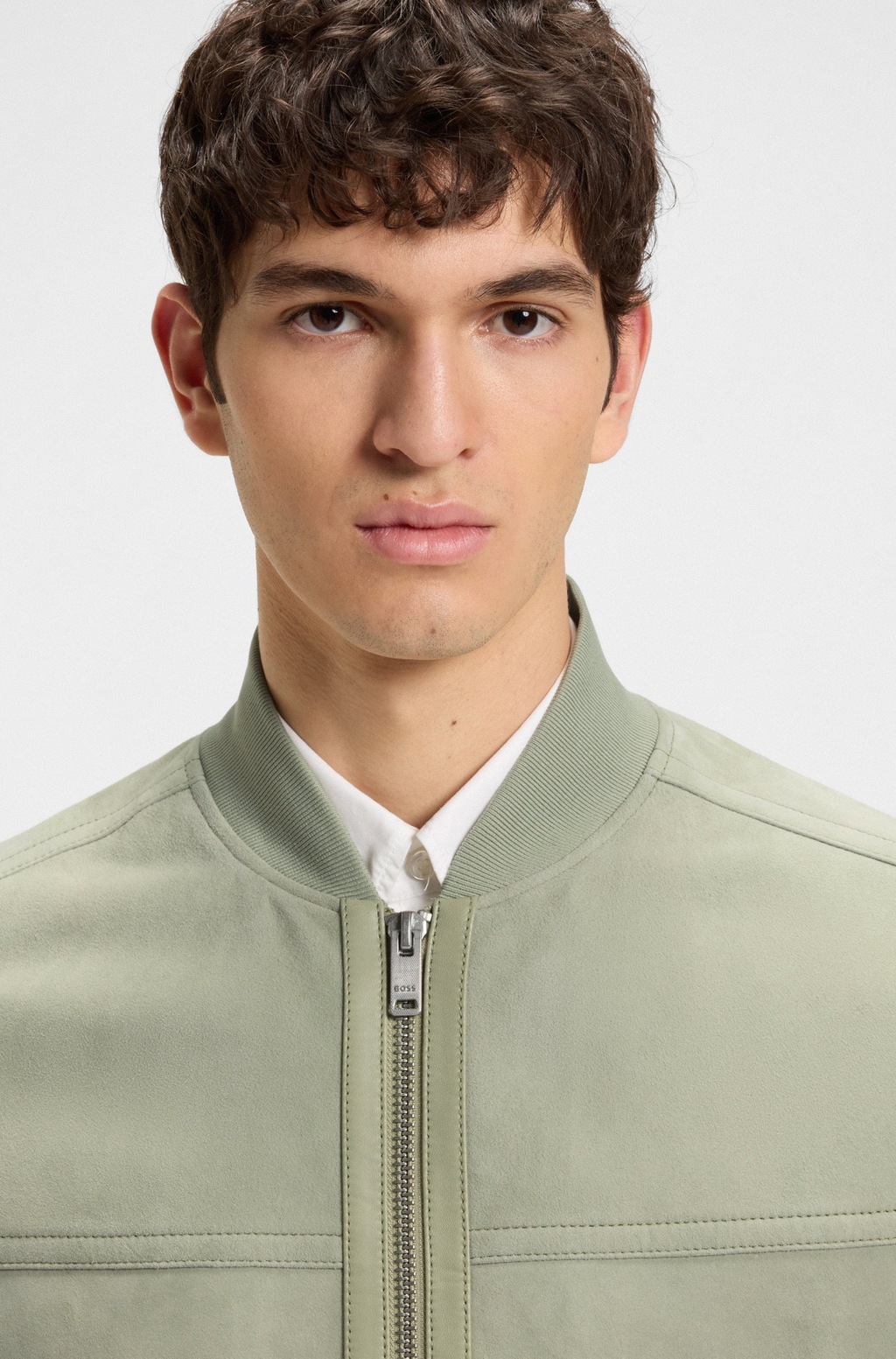 BOSS ORANGE Lederjacke "Johice", aus weichem Ziegennappaleder Premium Herre günstig online kaufen
