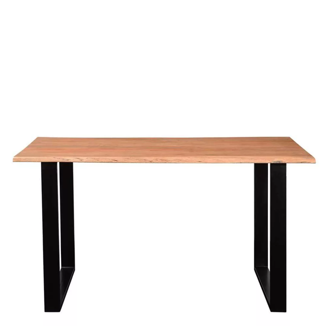 Baumkantentisch aus Akazie Massivholz Metall günstig online kaufen
