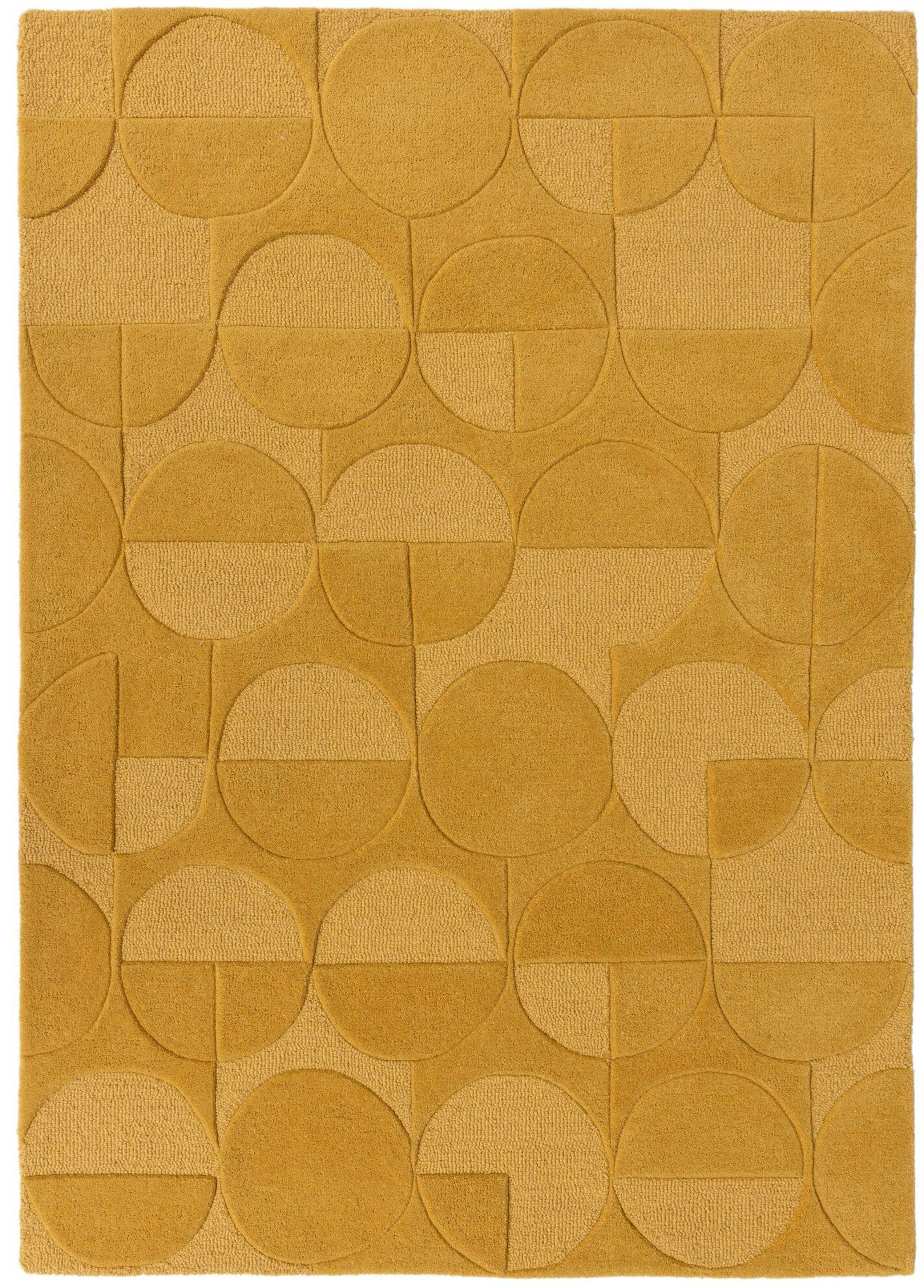 FLAIR RUGS Wollteppich »Gigi«, 8 mm Höhe, aus 100% Wolle, geometrisches Des günstig online kaufen