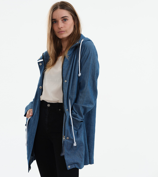 Parka Brooks Aus Light Denim Aus Bio-baumwolle günstig online kaufen