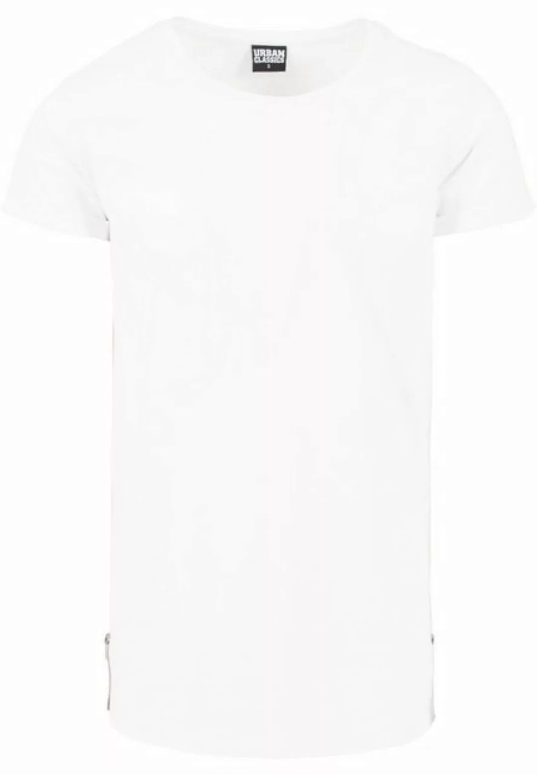URBAN CLASSICS T-Shirt TB1225 - Long Shaped Side Zip Tee white L günstig online kaufen