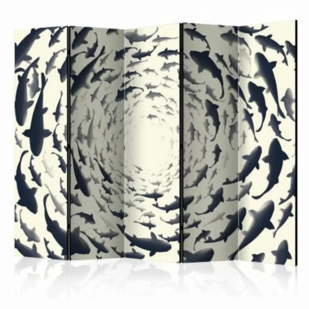 artgeist Paravent Fish Swirl II [Room Dividers] creme/schwarz Gr. 225 x 172 günstig online kaufen