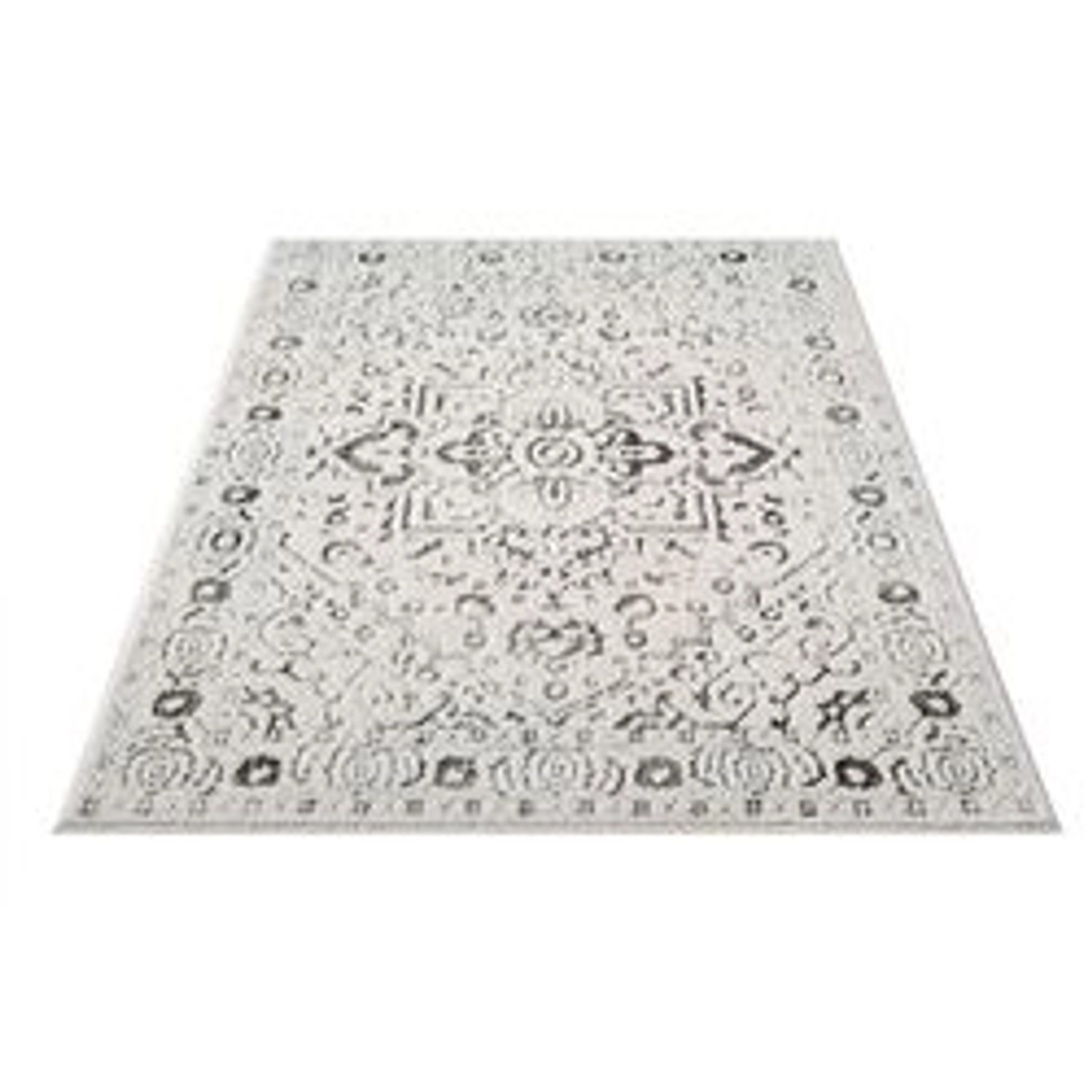 payé Teppich Ello 0638 Boho Flachflor 160x230 cm Grau günstig online kaufen
