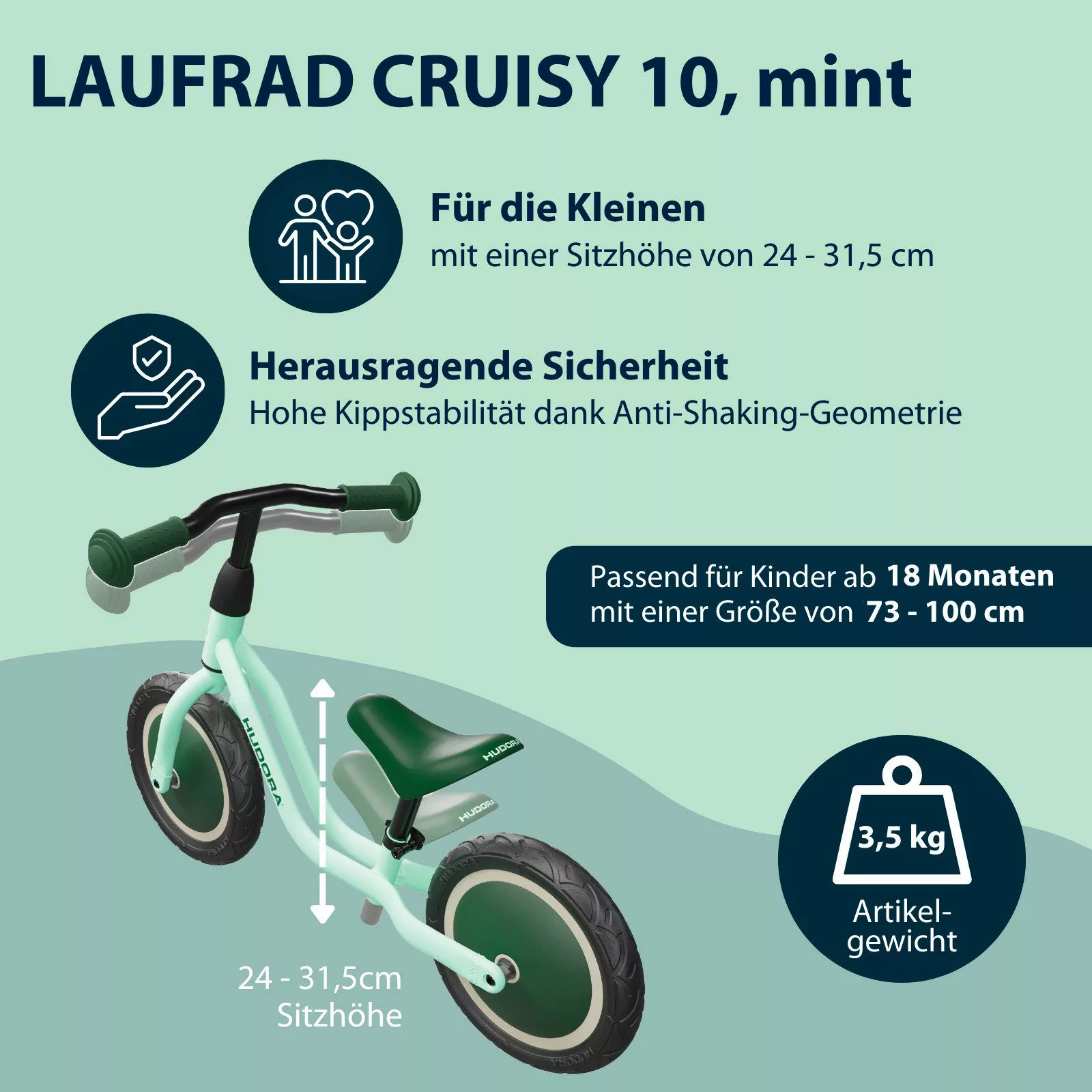 Hudora Laufrad Cruisy, für Kinder ab günstig online kaufen