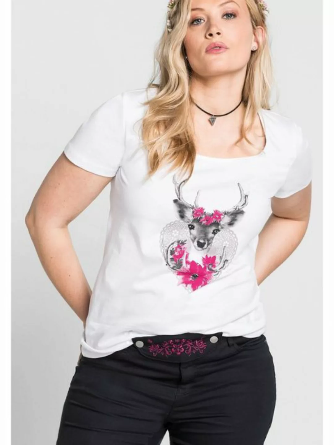 Sheego T-Shirt Große Größen mit Frontprint günstig online kaufen