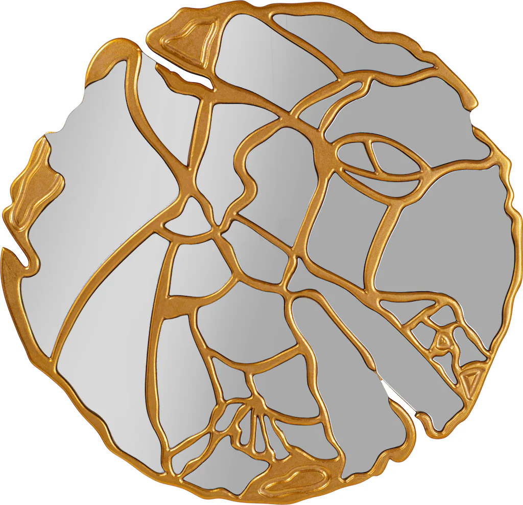 Kare Design Wandspiegel "Wandspiegel Pieces Gold Ø100cm" günstig online kaufen