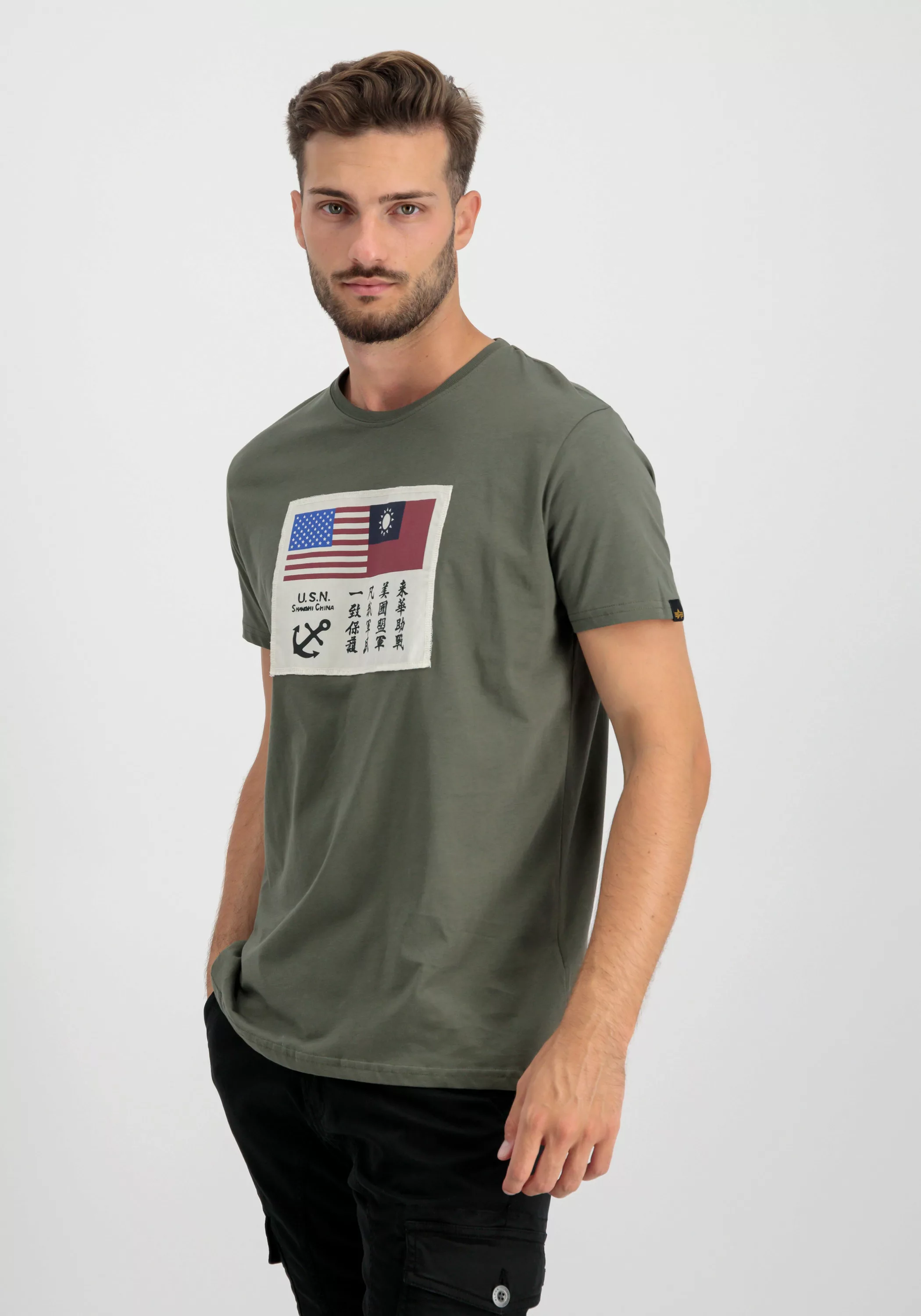 Alpha Industries T-Shirt "ALPHA INDUSTRIES Men - T-Shirts USN Blood Chit T" günstig online kaufen