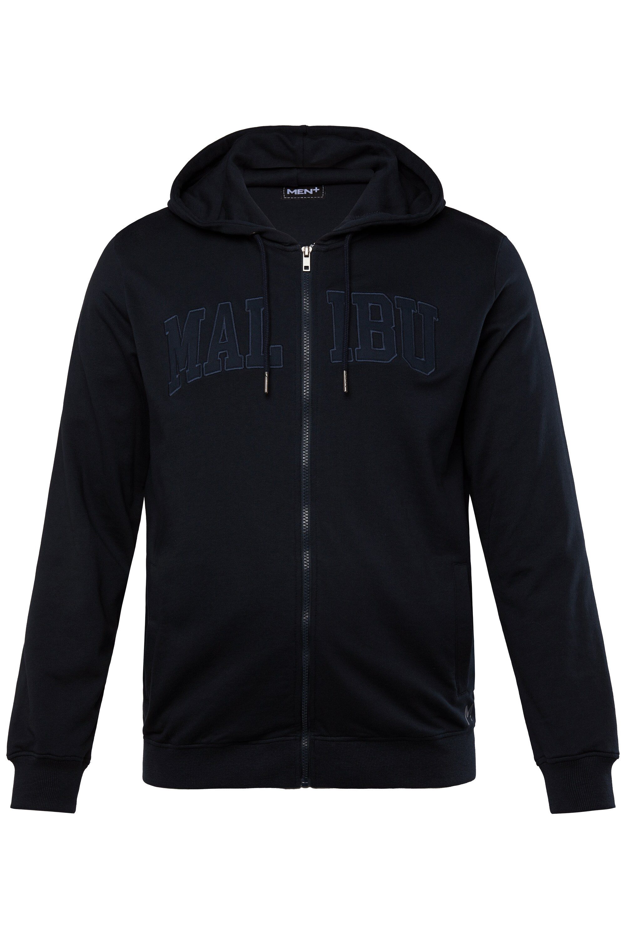 Men Plus Fleecejacke Men+ Kapuzen-Sweatjacke Applikation günstig online kaufen
