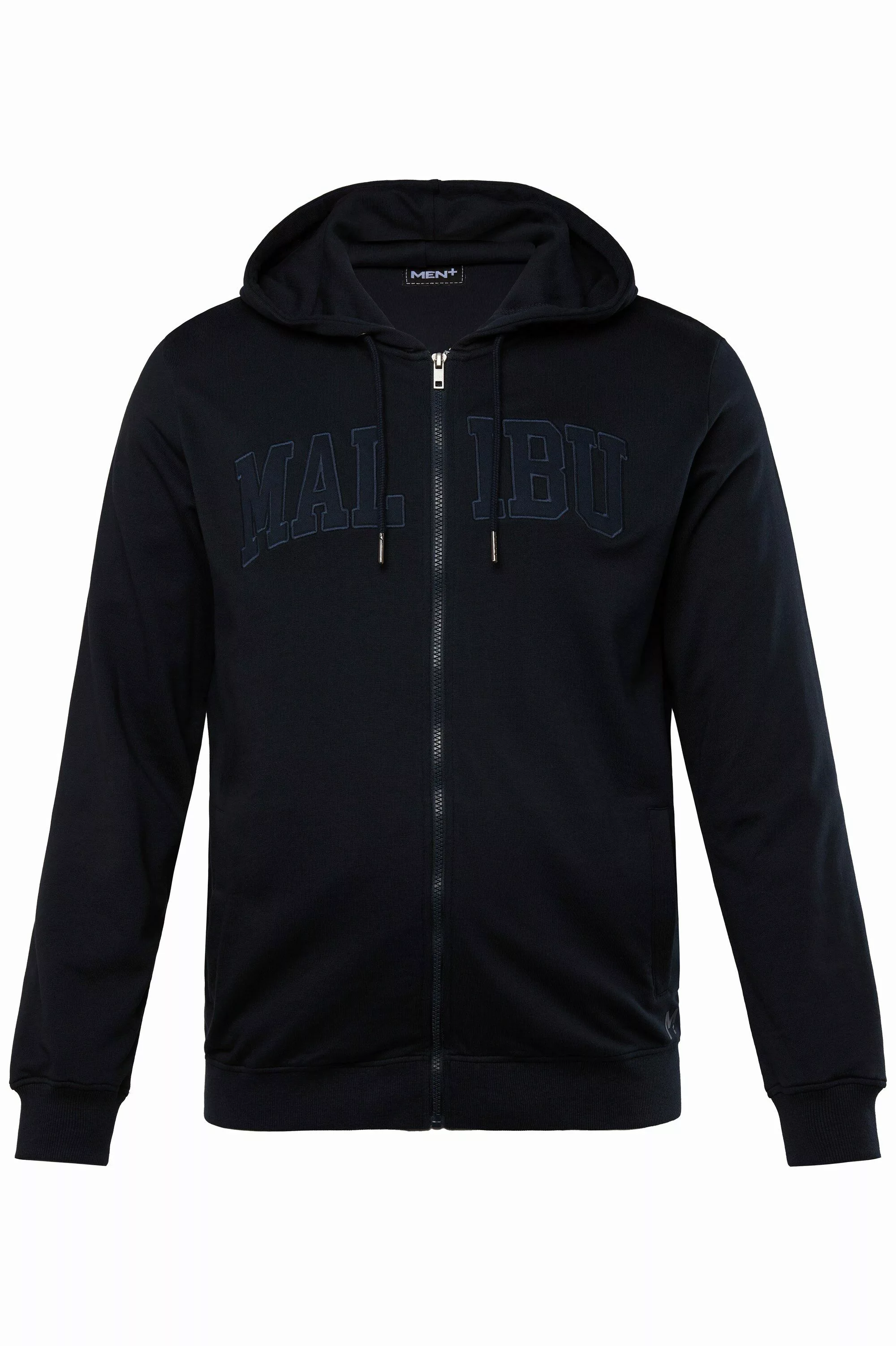 Men Plus Fleecejacke Men+ Kapuzen-Sweatjacke Applikation günstig online kaufen