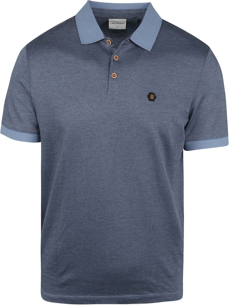 No Excess Polo Shirt Blau - Größe M günstig online kaufen