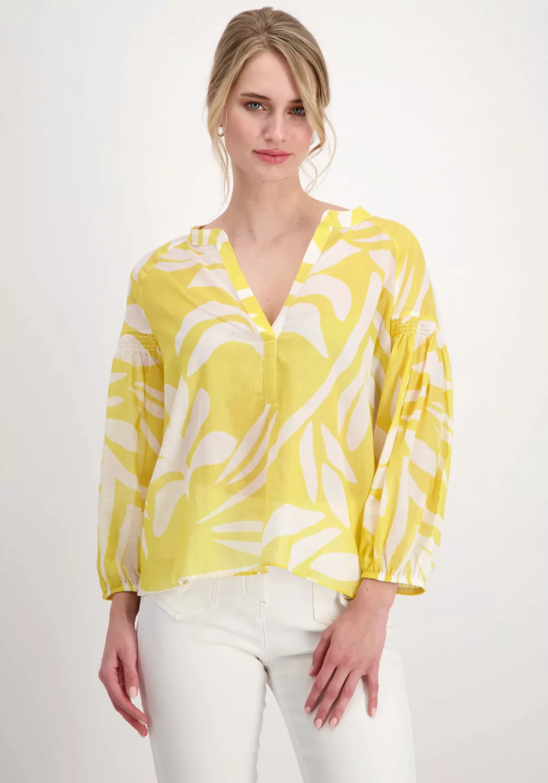 Monari Blusenshirt Bluse, dry lemon gemustert günstig online kaufen