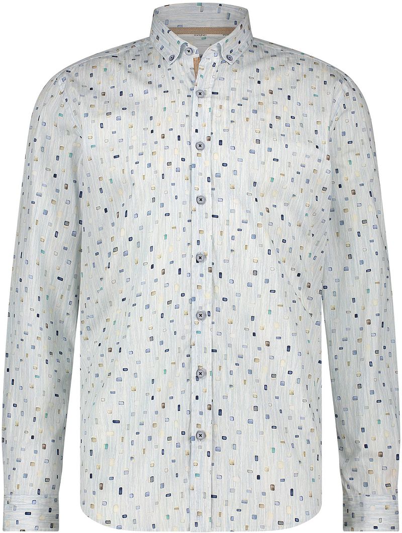 State Of Art Twill Hemd Druck Hellblau - Größe XXL günstig online kaufen