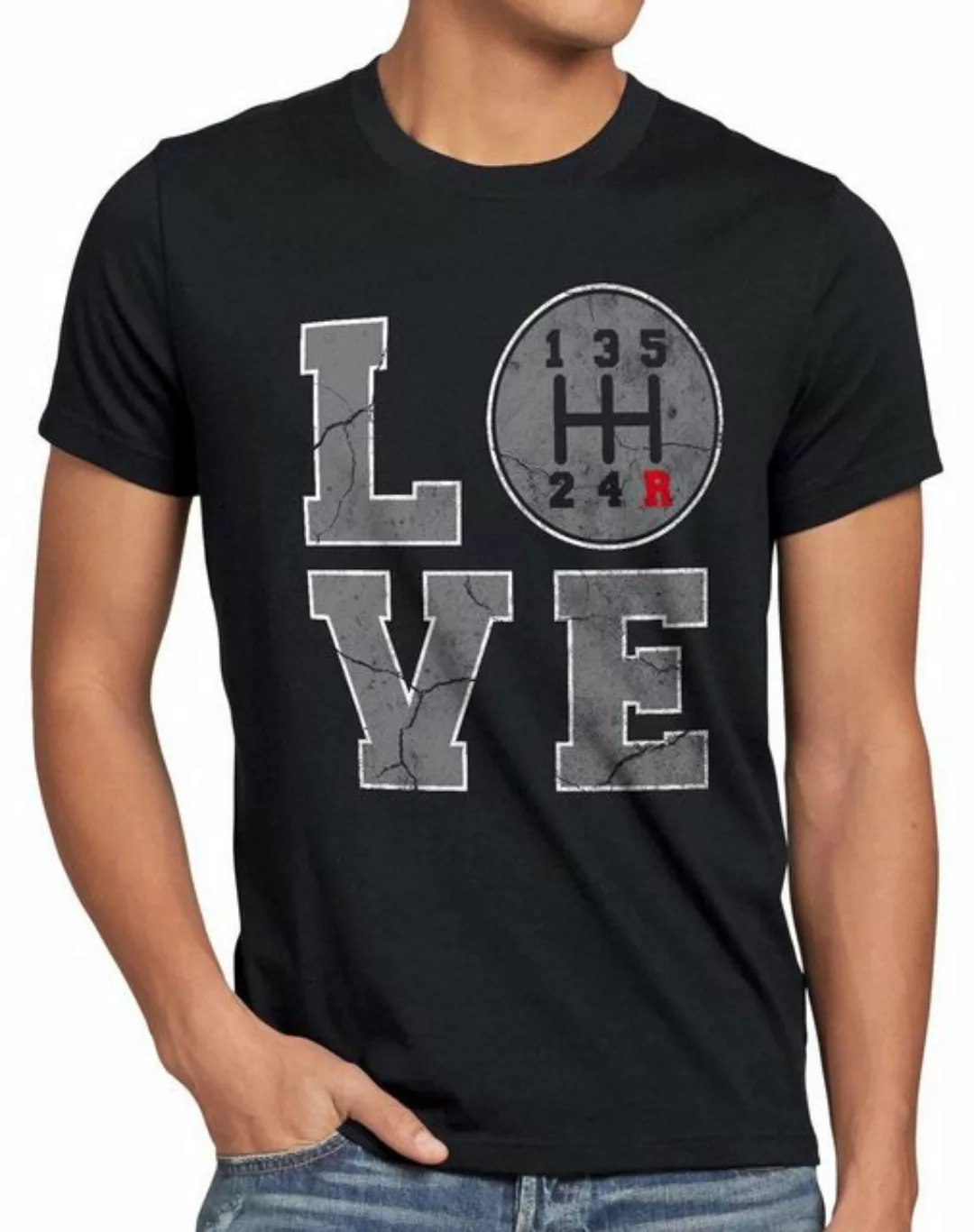 style3 Print-Shirt Herren T-Shirt Love Gear Auto Gänge Tuner Top Motor Tuni günstig online kaufen