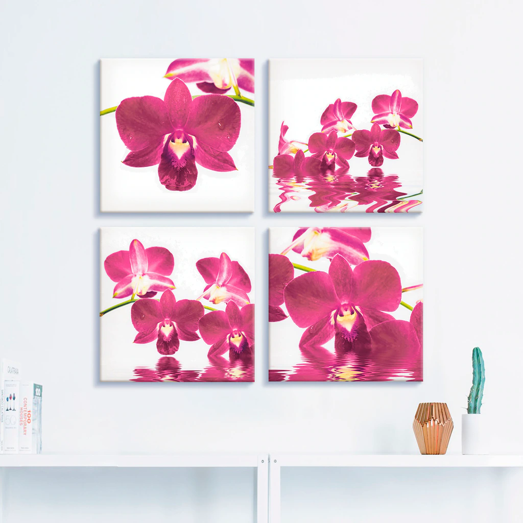 Artland Leinwandbild »Phalaenopsis Orchidee«, Blumen, (4 St.), 4er Set, ver günstig online kaufen