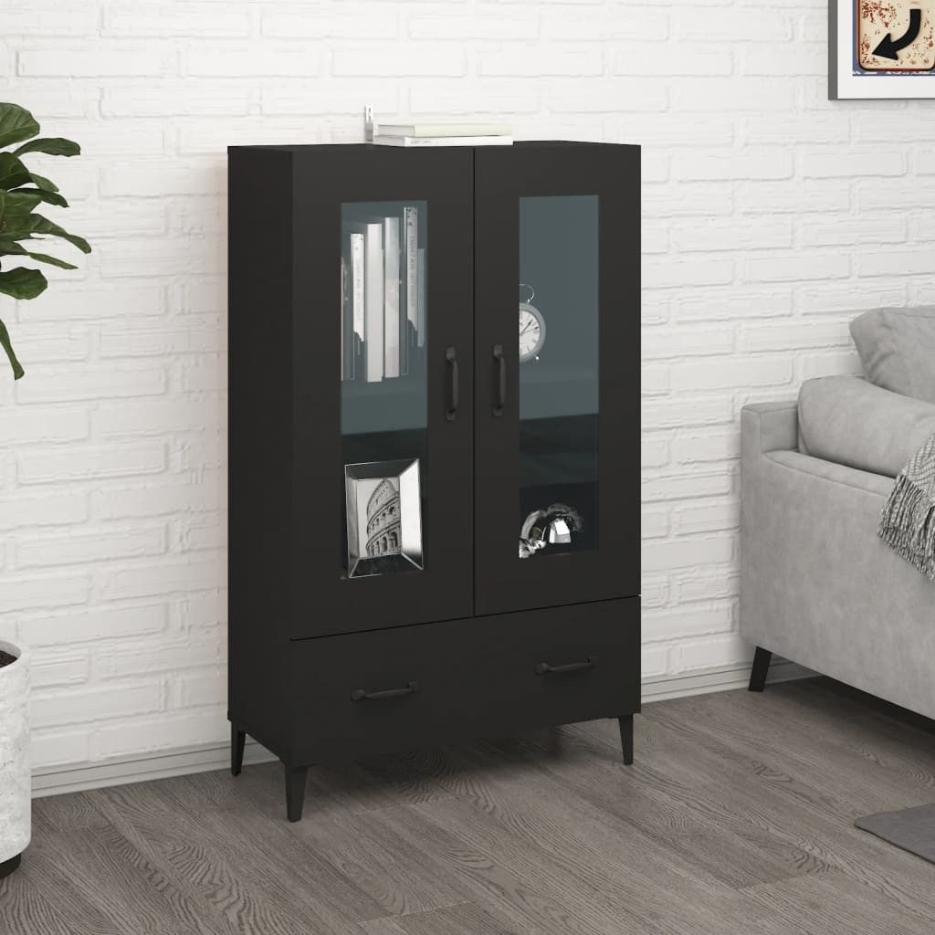 vidaXL Highboard, Hochkommode Schwarz 70x31x115 cm günstig online kaufen