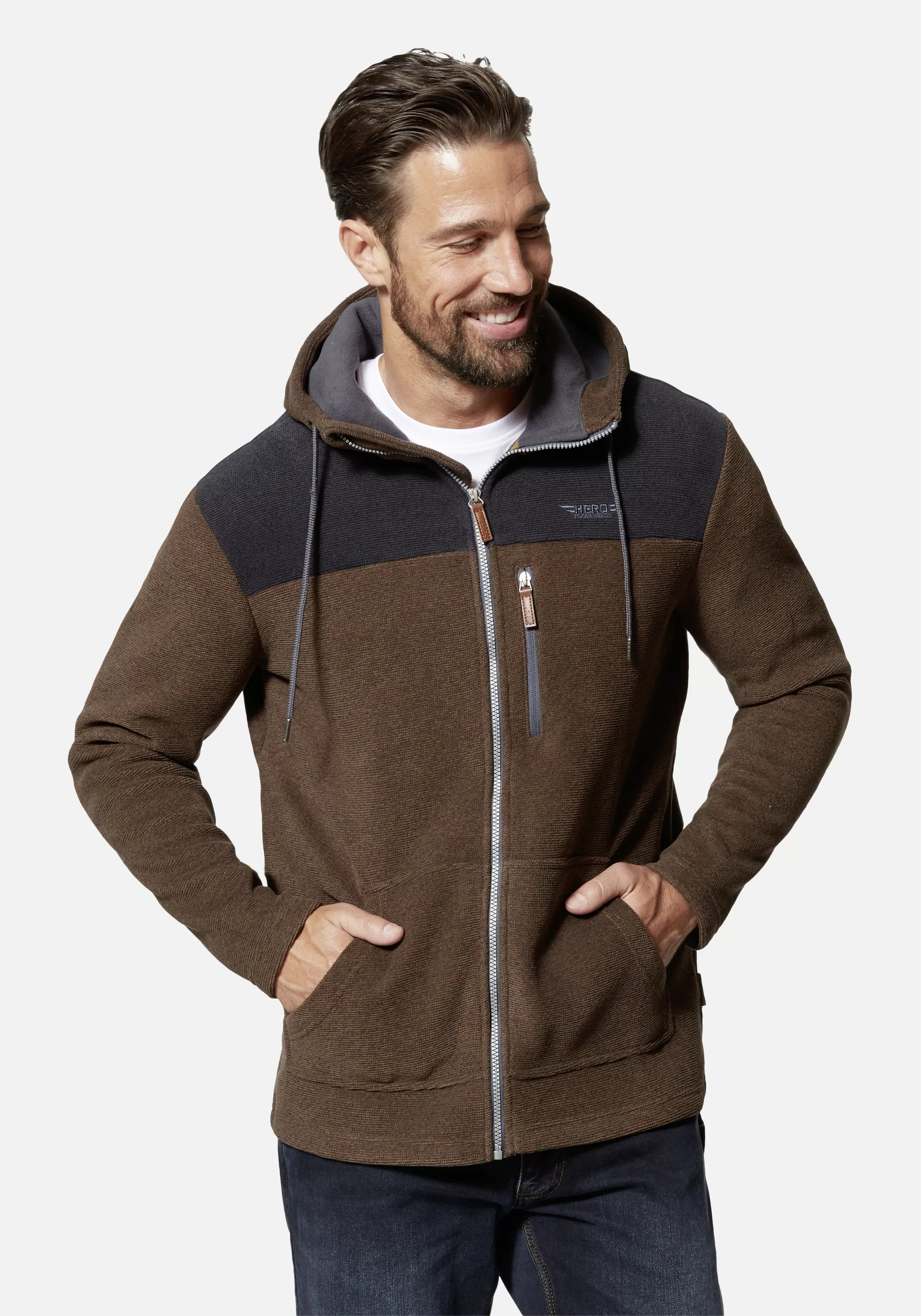 HERO by John Medoox Fleecejacke "Hero by John Medoox Hoodie Strick- Fleecej günstig online kaufen