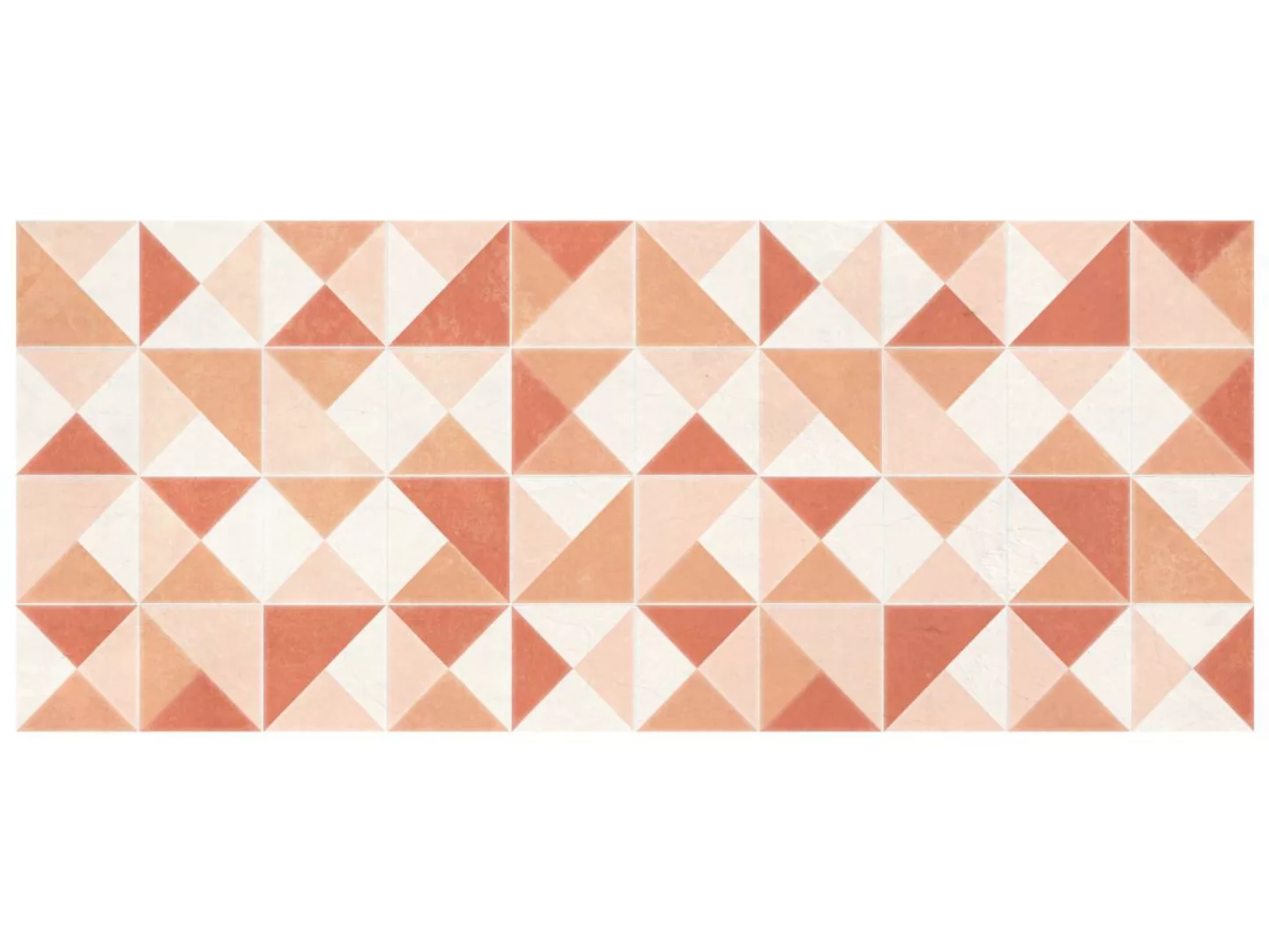 Flurläufer - Vinyl - mit geometrischem Muster - 66 x 160 cm - Orange - MYRA günstig online kaufen