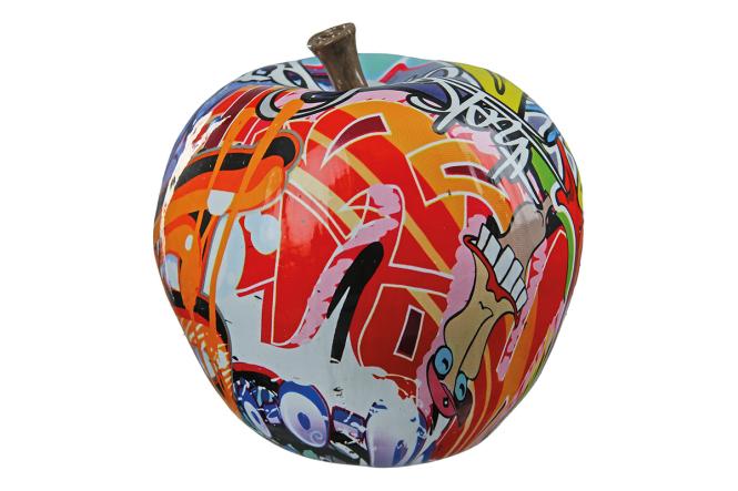 Pop Art Figur Street Art Deko Apfel Graffiti 11 cm hoch günstig online kaufen