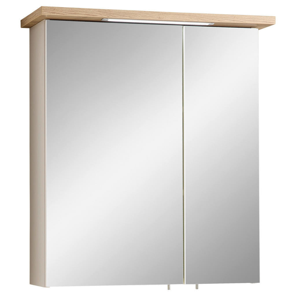 Spiegelschrank Quickset 966 Rivera Eiche Nachbildung creme B/H/T: ca. 60x72 günstig online kaufen