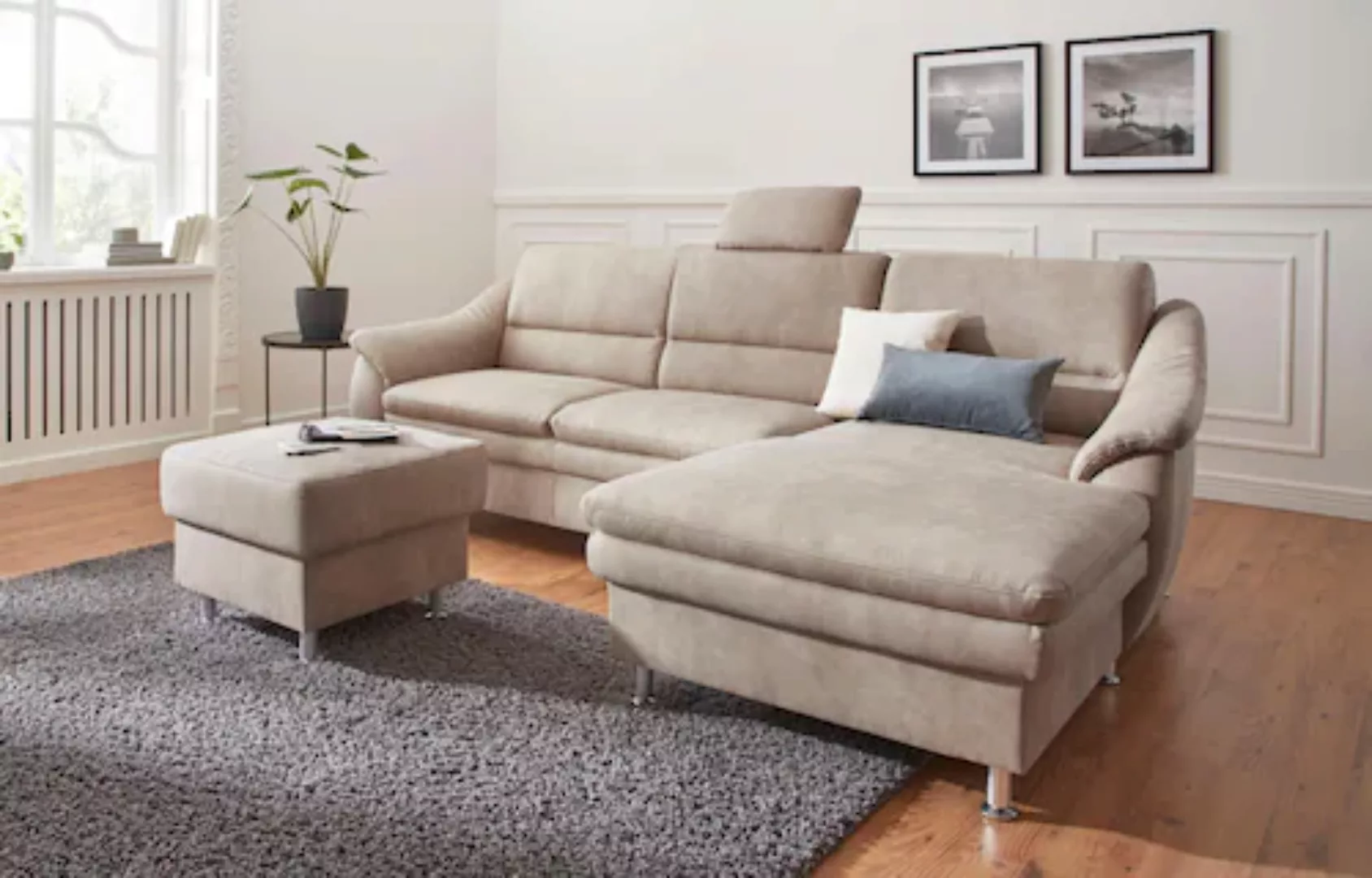 sit&more Ecksofa »Cardoso L-Form«, mit Federkern, wahlweise mit Bettfunktio günstig online kaufen