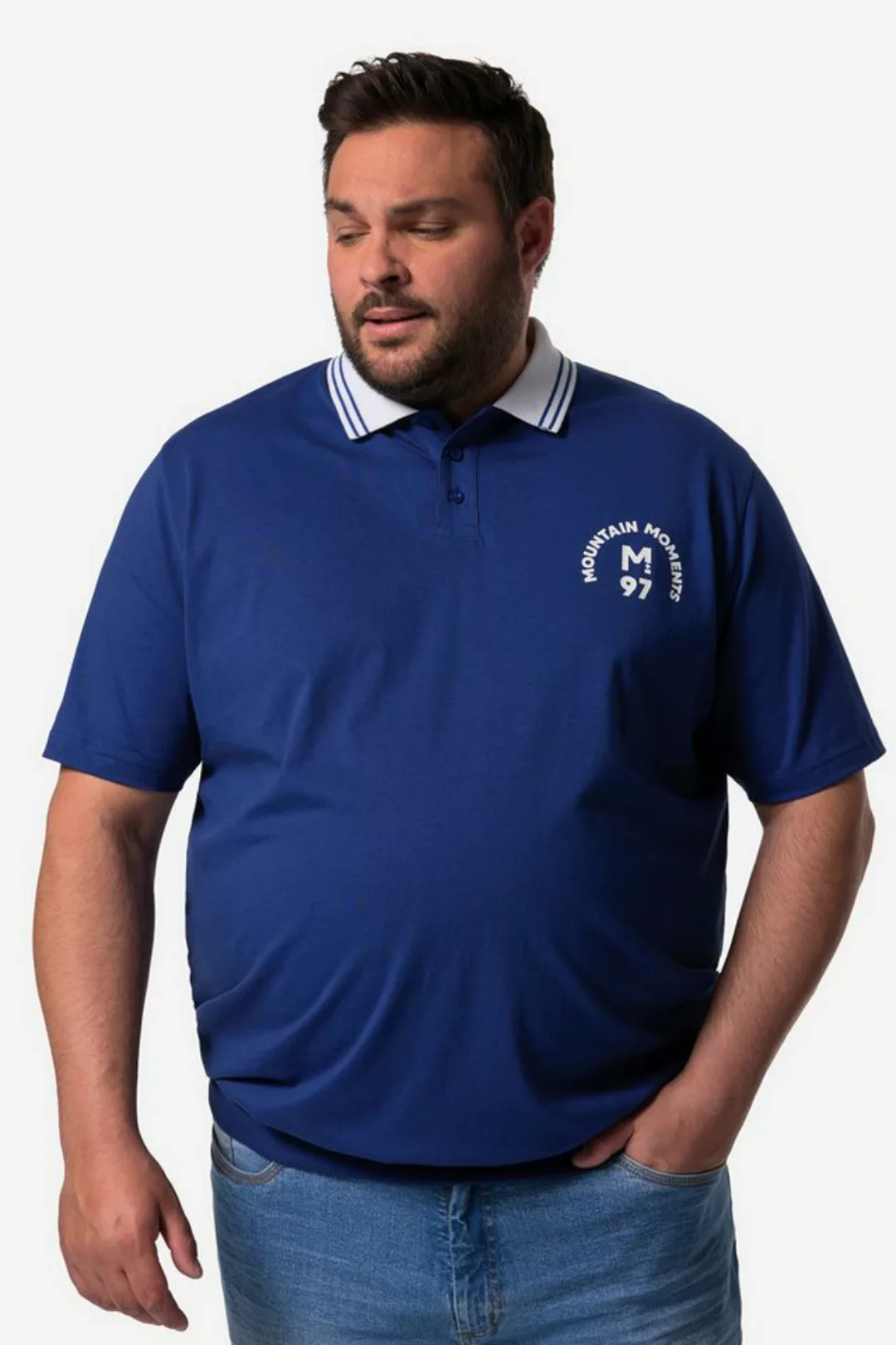 Men Plus Poloshirt Men+ Poloshirt Bauchfit Halbarm Polokragen günstig online kaufen