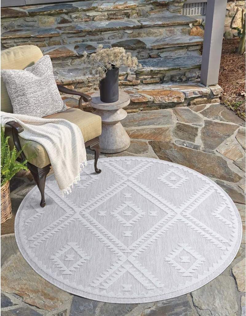 Carpet City Teppich »In-& Outdoorteppich Santorini 454, 3D-Effekt, Raute-Op günstig online kaufen