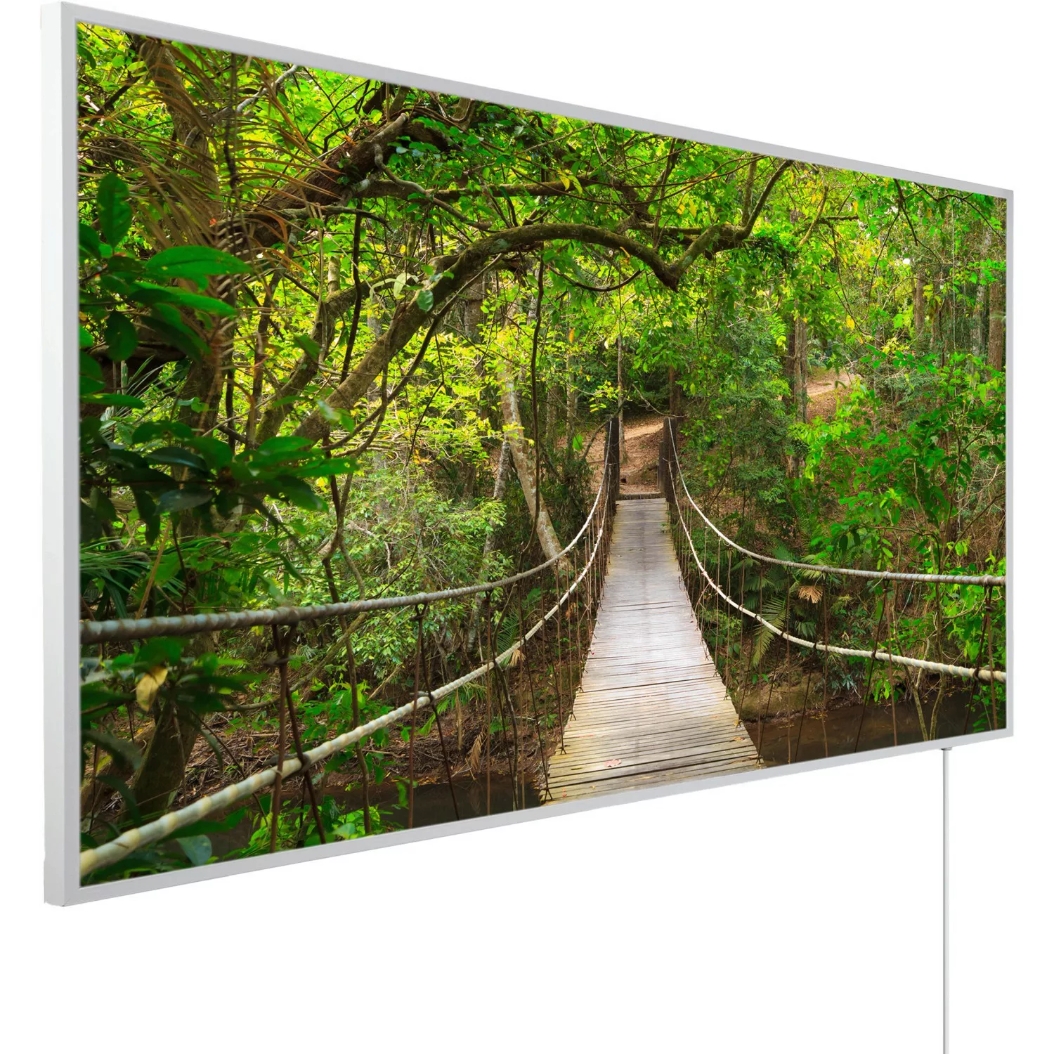 Könighaus Infrarotheizung Panorama-Serie 60 cm x 100 cm 800 W Dschungelbrüc günstig online kaufen