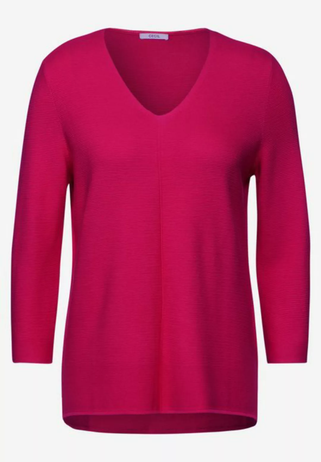 Cecil Wollpullover TOS_Structured V-Neck günstig online kaufen