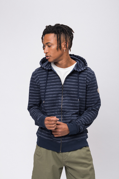 Sweatjacket #Stripes Blau Weiß günstig online kaufen