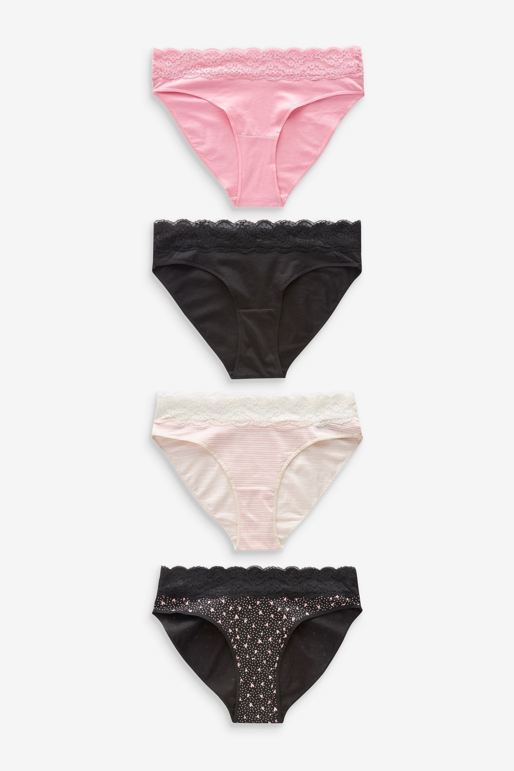 Next Slip Spitzenslips im 4er-Pack, hoher Beinschnitt günstig online kaufen