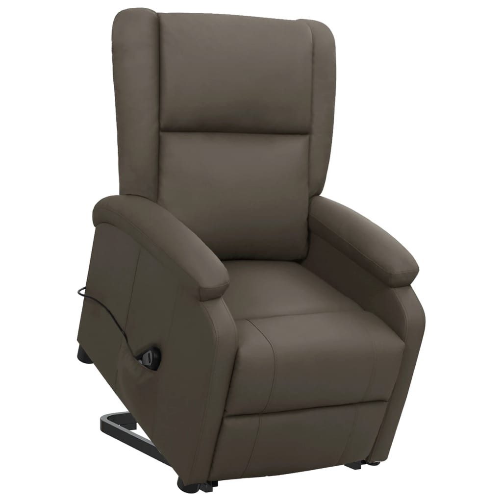 vidaXL Sessel Aufstehsessel Grau Kunstleder (1-St) günstig online kaufen