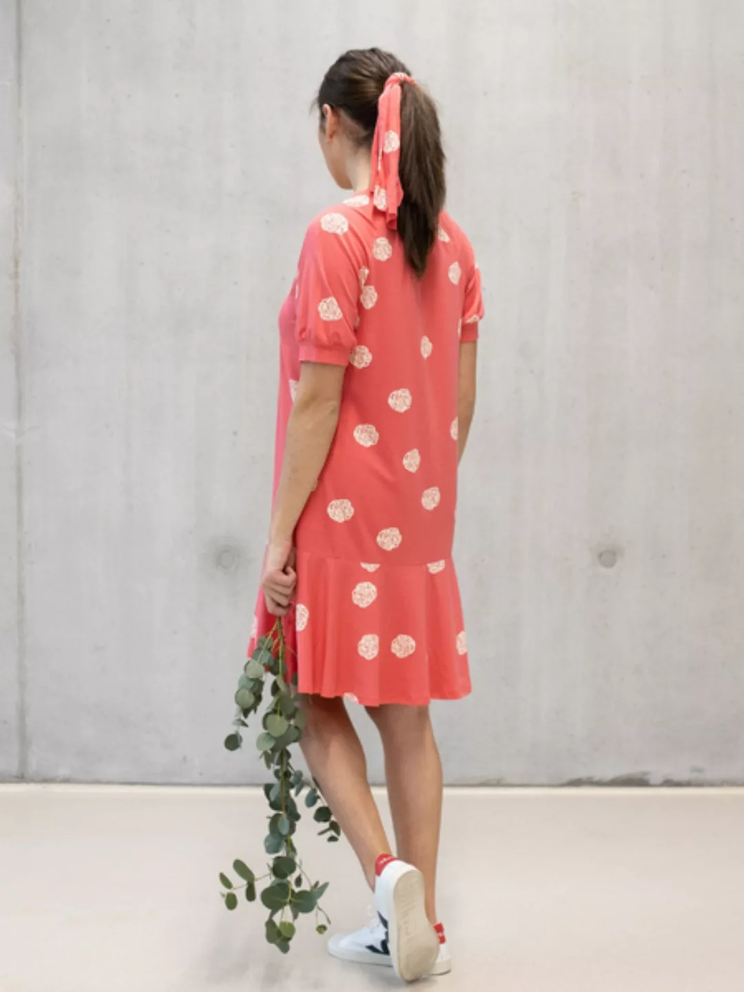 Damen Kleid Aus Eukalyptus Faser "Clara" Rosa Mit Allover Print günstig online kaufen
