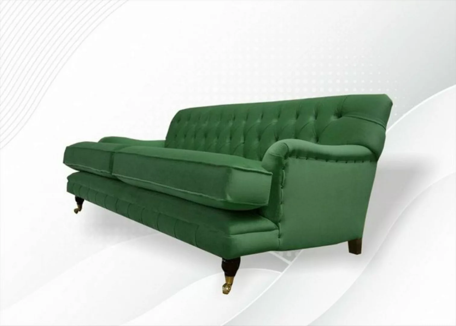 JVmoebel Chesterfield-Sofa, Chesterfield Gelb Sofa Stoff Wohnzimmer Design günstig online kaufen