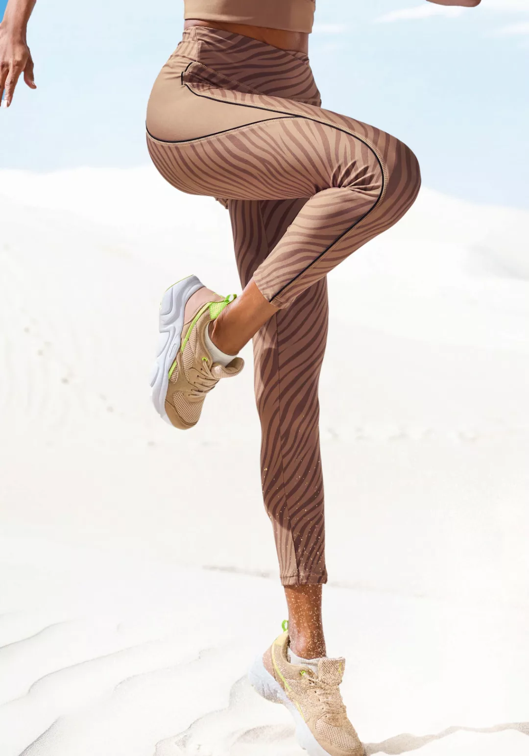 LASCANA ACTIVE Leggings "- Sportleggings", mit Zebramuster günstig online kaufen