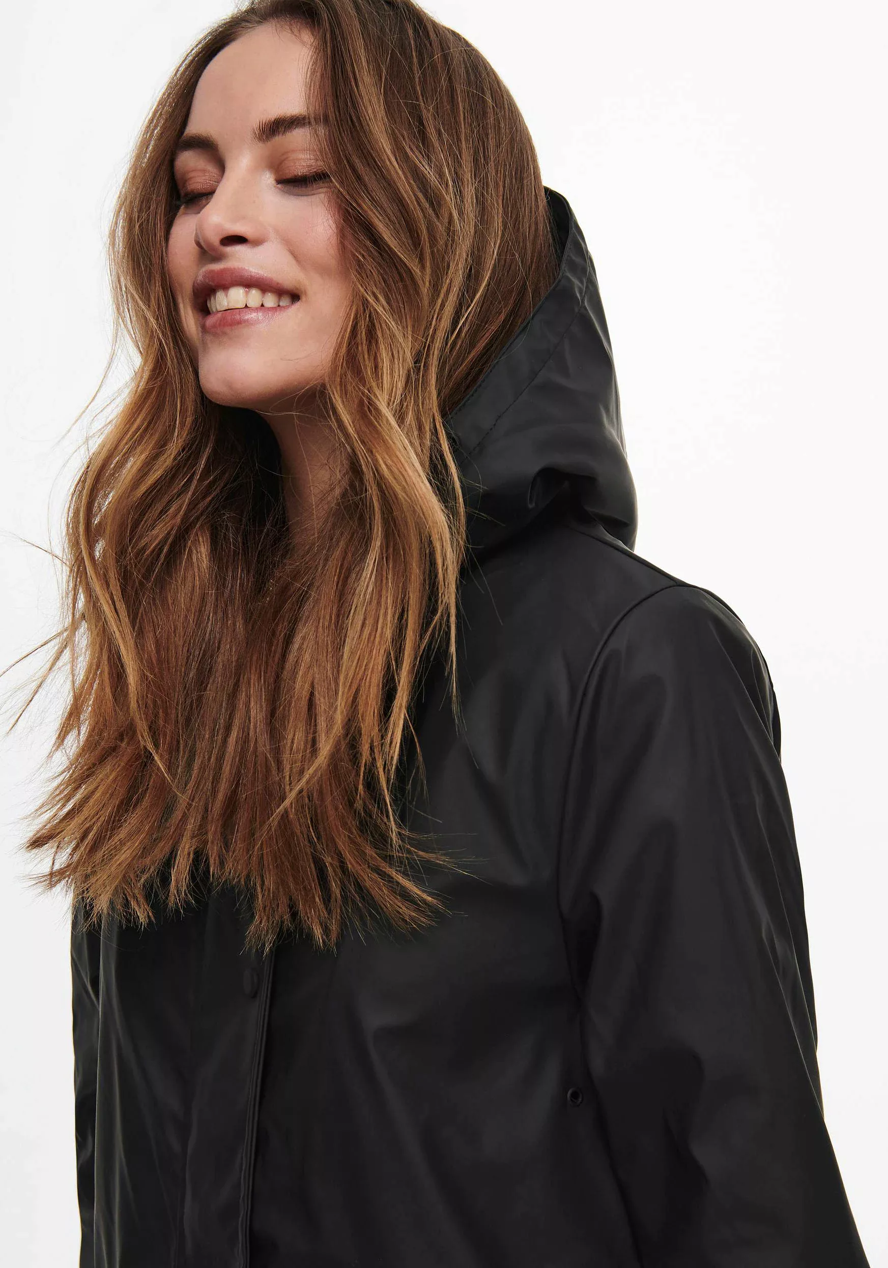 ONLY Funktionsmantel ONLSALLY RAINCOAT OTW NOOS mit Kapuze und Teddyplüschf günstig online kaufen