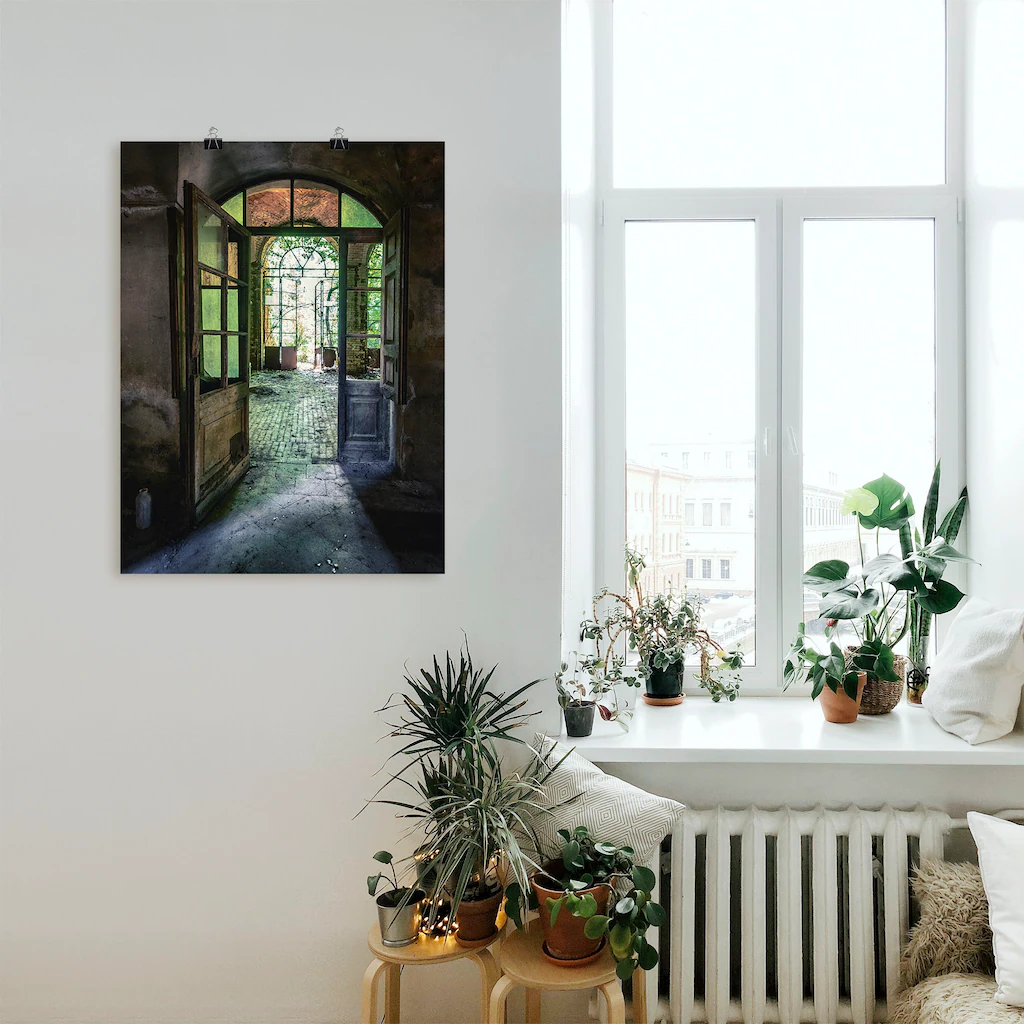 Artland Wandbild "Lost Place - alte Tür Fenster", Fenster & Türen, (1 St.), günstig online kaufen