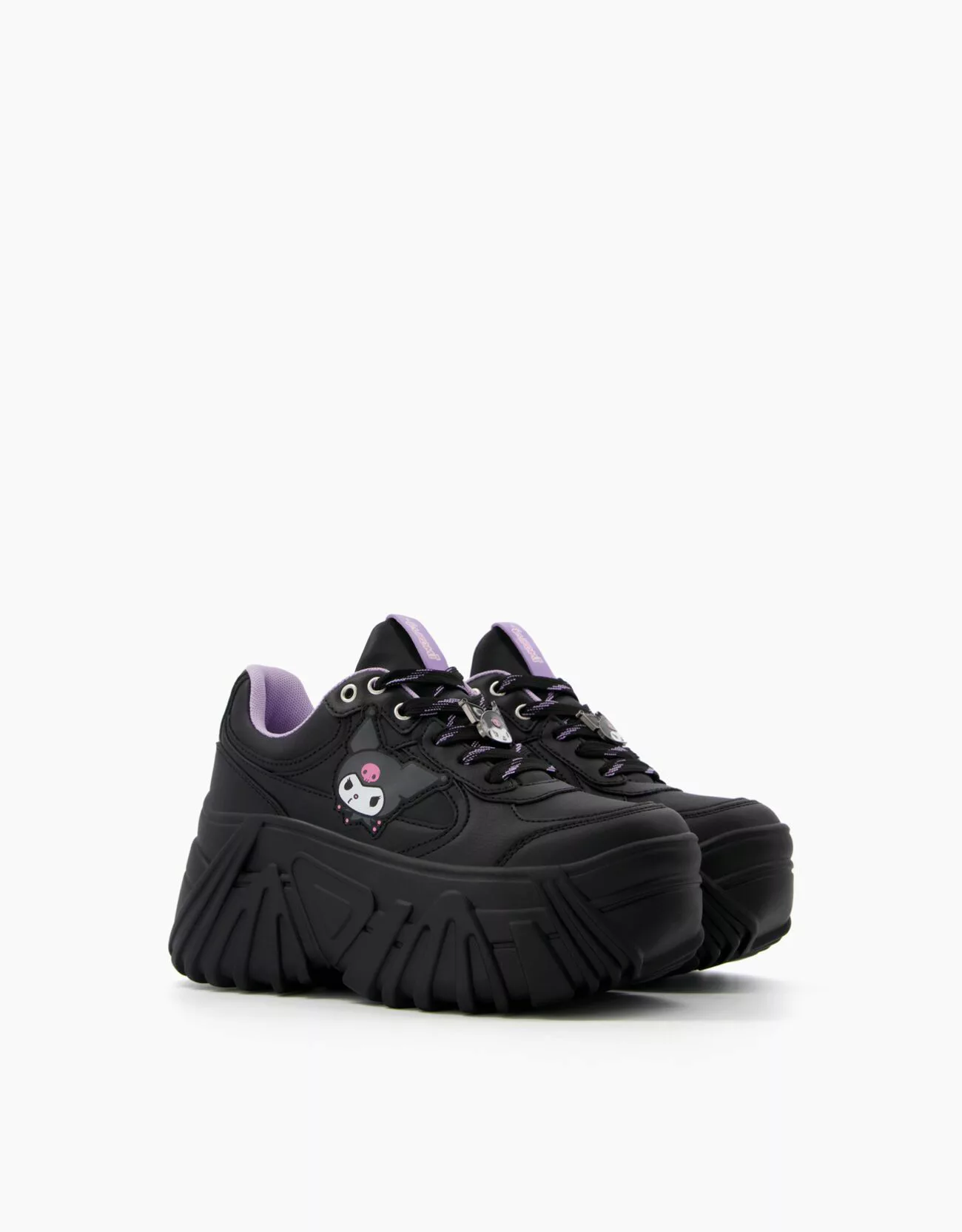 Bershka Plateau-Sneaker Kuromi Damen 36 Schwarz günstig online kaufen