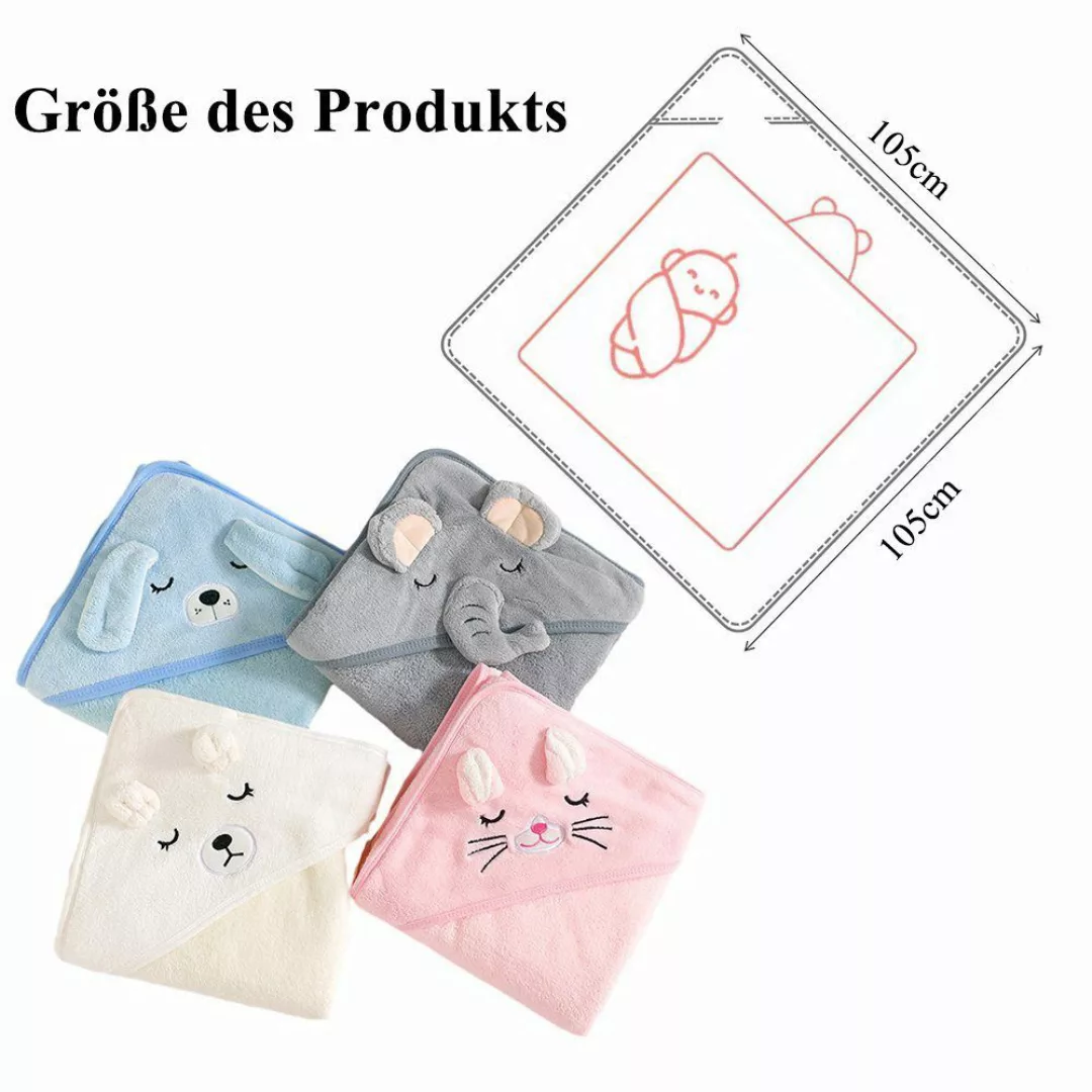 NUODWELL Kapuzenhandtuch Baby Kapuzenhandtuch mit Waschlappen,mit günstig online kaufen