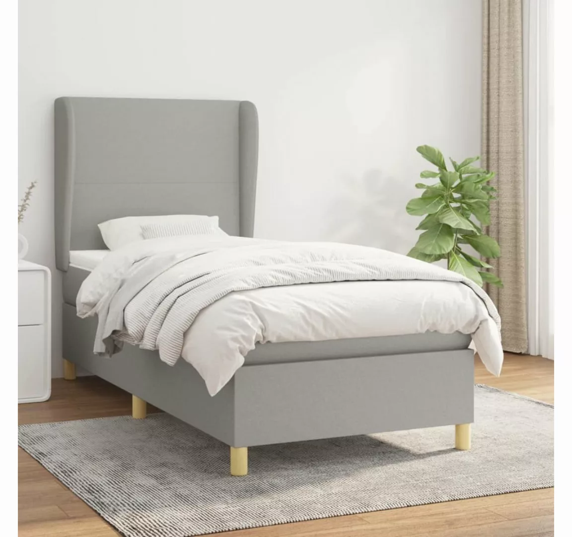 vidaXL Boxspringbett Bett Boxspringbett mit Matratze & Topper Stoff verschi günstig online kaufen