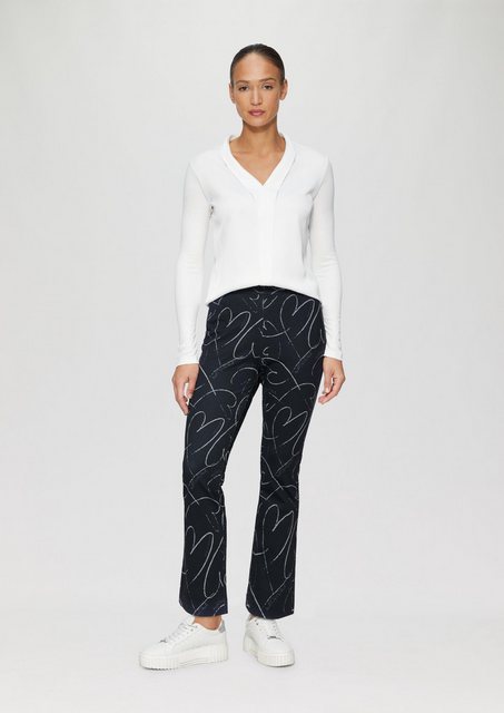 s.Oliver BLACK LABEL 7/8-Hose Ausgestellte Culotte mit Herz-Print günstig online kaufen