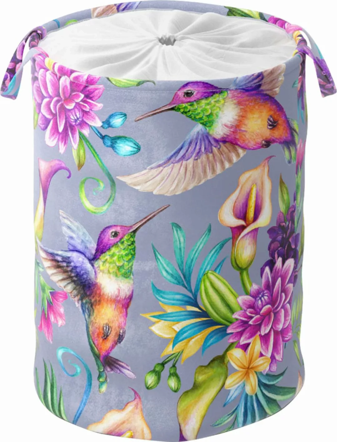 Sanilo Wäschekorb "Kolibri", kräftige Farben, samtweiche Oberfläche, mit De günstig online kaufen