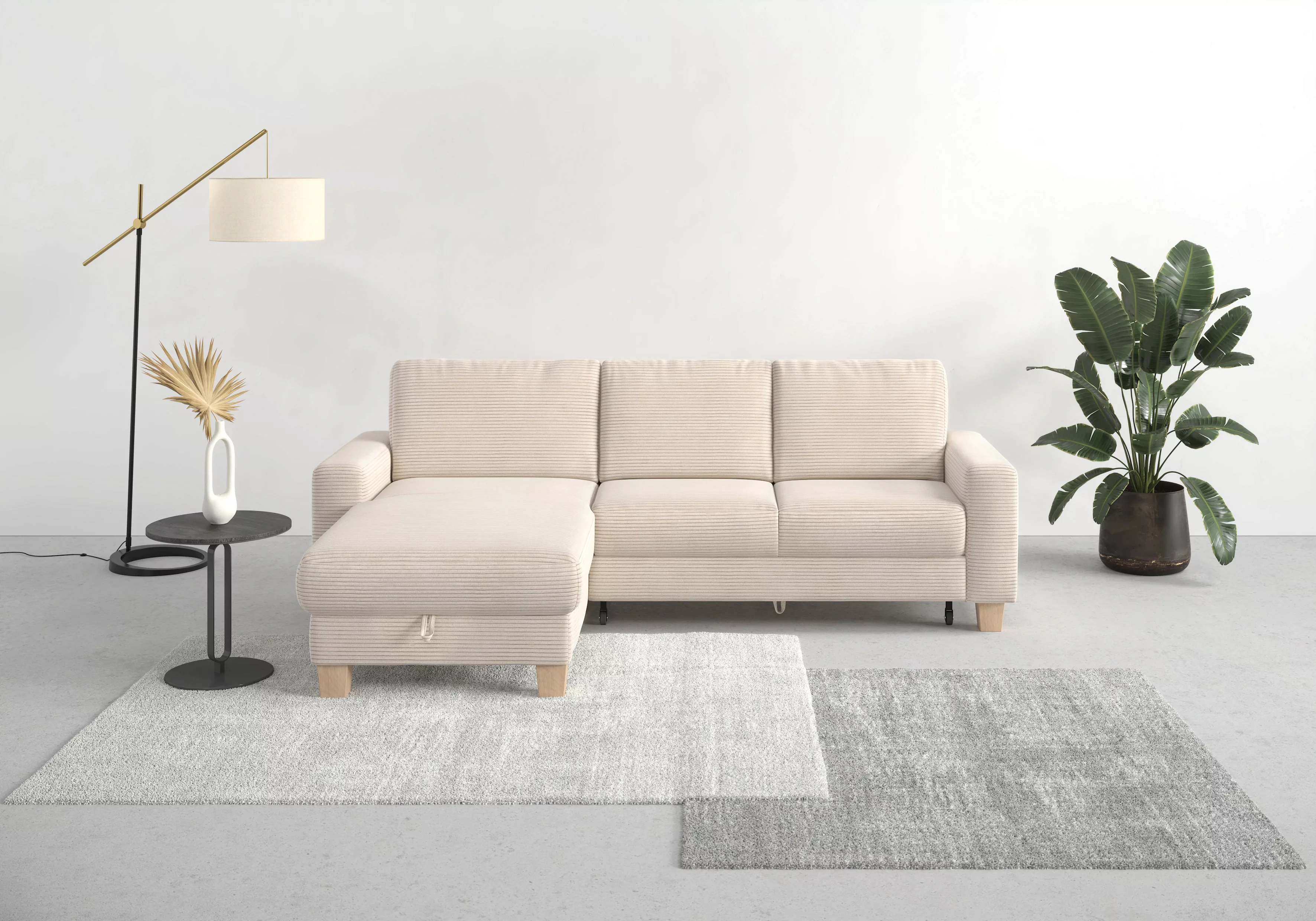 Home affaire Ecksofa Summer L-Form, mit Recamiere, mit oder ohne Bettfunkti günstig online kaufen