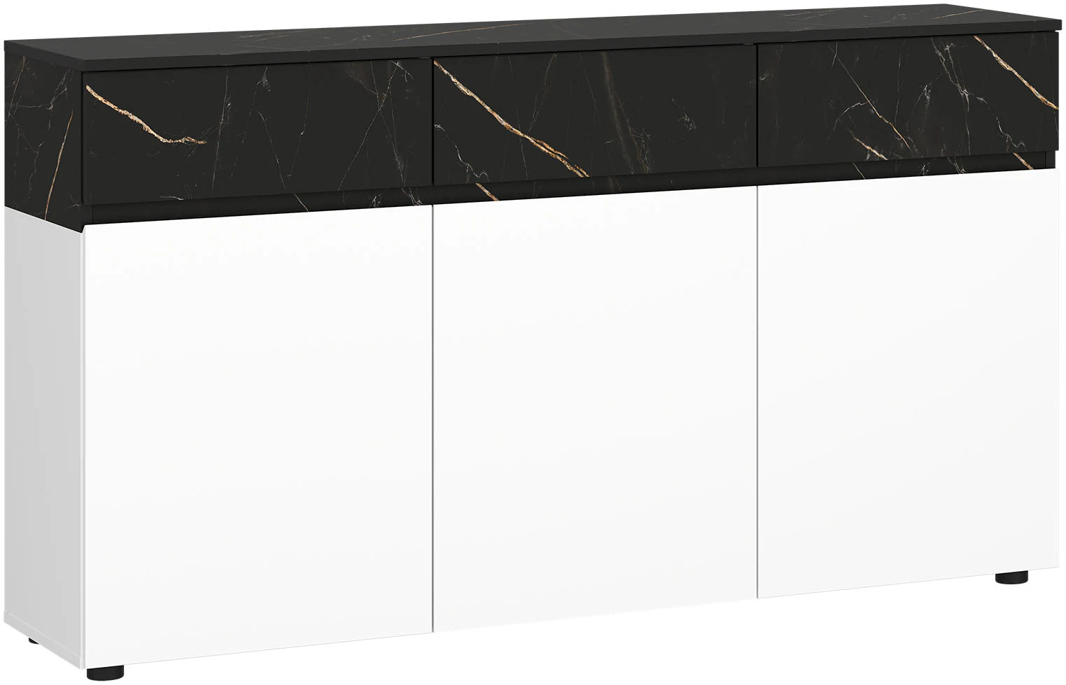 INOSIGN Sideboard "MODESTO", grifflos, mit 3 Schubladen, 3 Türen und 6 Fäch günstig online kaufen