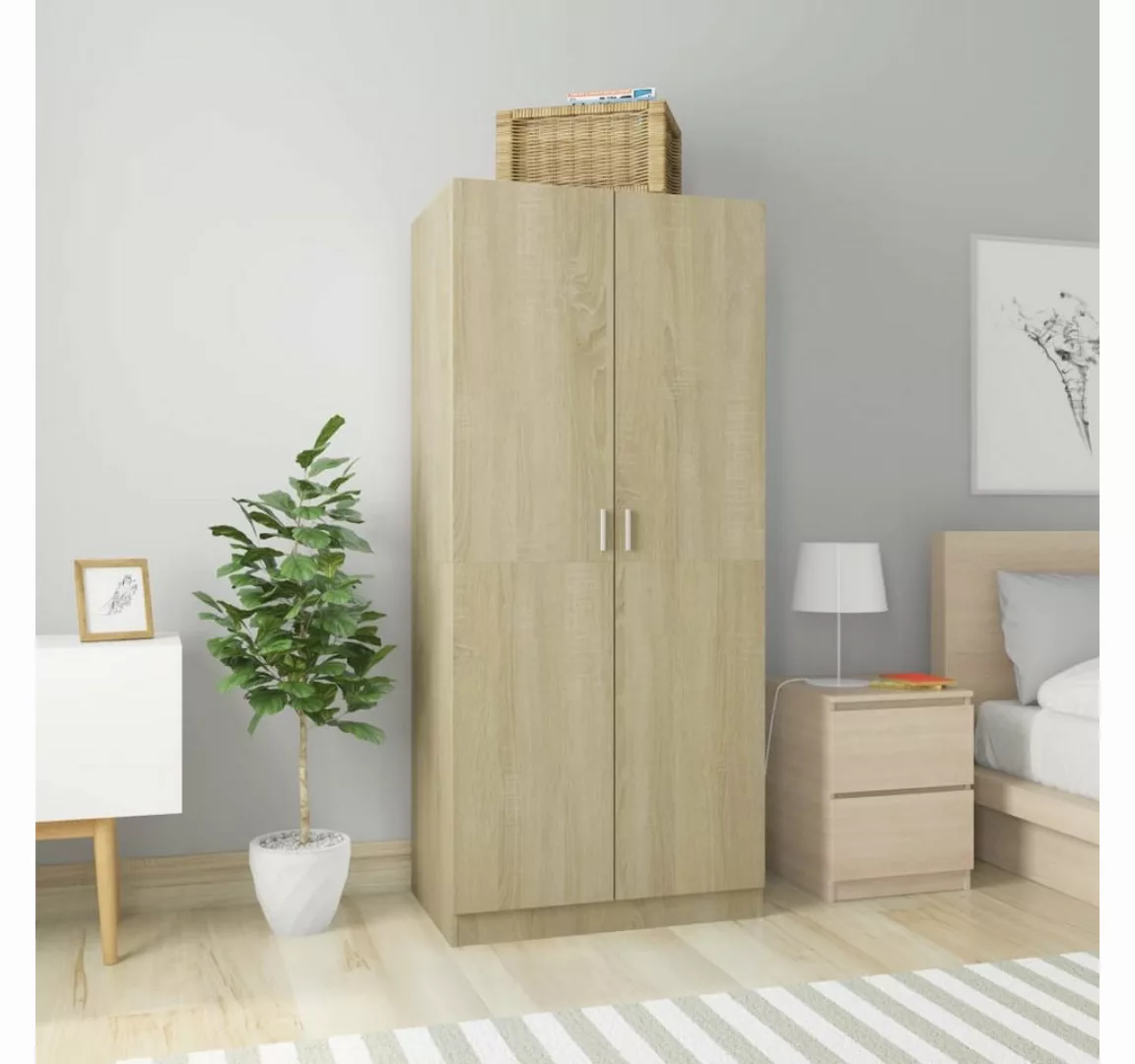 vidaXL Kleiderschrank Kleiderschrank Sonoma-Eiche 80x52x180 cm Holzwerkstof günstig online kaufen