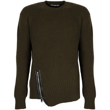 Les Hommes  Pullover LJK106-656U | Round Neck Sweater with Asymetric Zip günstig online kaufen